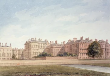 O Tesouro e casas em Downing Street do Parque St. James