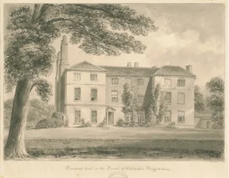 Wolstanton - Bradwell Hall: desenho em sépia