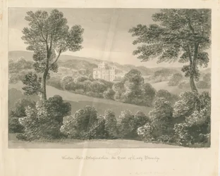 Wootton Lodge: desenho sépia, 1841