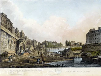 Paris: Vista da Pont Notre-Dame - em "Paris vista por J.C. Mats", Ed. Miller, Londres