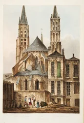 A igreja de St Germains, ilustração de Versalhes, Paris e Saint Denis, bar. 1810 (aquatinta)