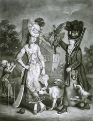 Miss Wicket e Miss Trigger, 1778 (mezzotint)
