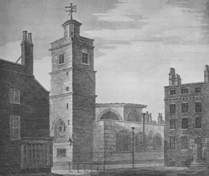 Igreja de São Bartolomeu Menor, Cidade de Londres, c1830 1906