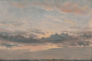 Um estudo de nuvens, pôr do sol, ca. 1821.