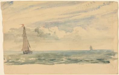 Marinha com dois barcos à vela