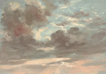 Estudo de nuvens: pôr do sol tempestuoso
