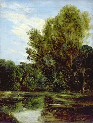 Canto de Hampstead Ponds (óleo a bordo)