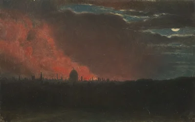 Incêndio em Londres, visto de Hampstead