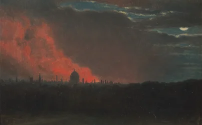 Incêndio em Londres, visto de Hampstead, 16 de outubro de 1834, visto de Hampstead, ca. 1826.