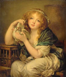 Menina com as pombas