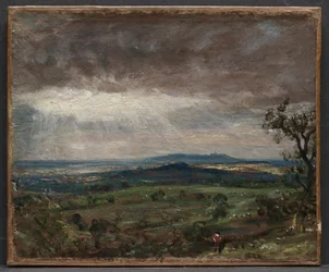 Hampstead Heath, Looking Toward Harrow, c. 1821 (óleo sobre papel, montado sobre tela)