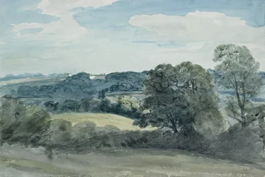 Paisagem com edifícios ao longe