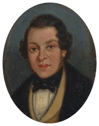 Miniatura: Retrato de Abram Constable, irmão do artista, início do século XIX.