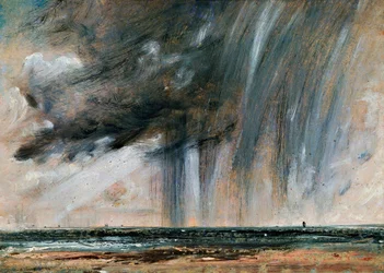 Tempestade sobre o mar, estudo de paisagem marítima com nuvens de chuva, c. 1824-1828, 22,2 x 31 cm