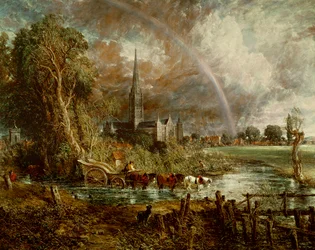 Catedral de Salisbury vista dos prados, 1831