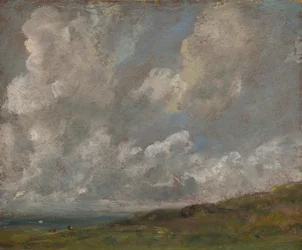 Estudo das nuvens sobre uma paisagem, c.1821-22