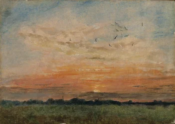 Pôr do sol (óleo sobre tela)