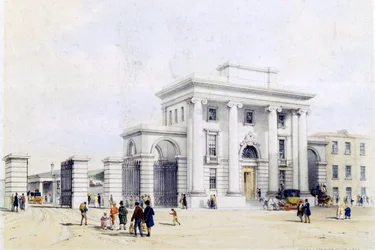 Entrada para a estação de Birmingham, 1838-39