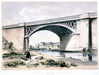 Nash Mill Bridge, perto de Kings Langley, Hertfordshire, 1839