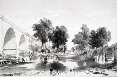 Viaduto sobre o rio Blythe, London & Birmingham Railway, 1839