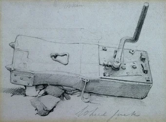 Jaque de roda, 1830s (caneta & tinta e lava em papel)