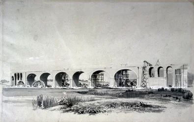 Viaduto de Wolverton, 30 de junho de 1837 (caneta e tinta e papel)