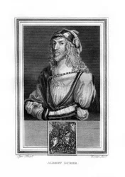 Albrecht Dürer, pintor e gravador alemão do Renascimento do Norte, 1825