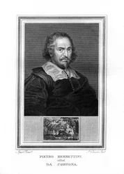 Pietro da Cortona, barroco italiano foi pintor, 1825.