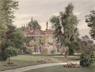 Vista lateral da casa de Raleigh, Brixton Hill, Lambeth, 1887