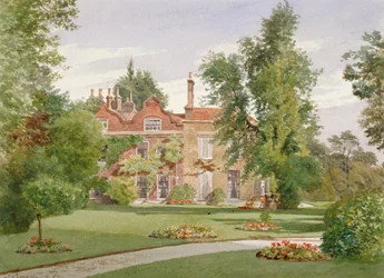 Vista lateral de Raleigh House, Brixton Hill, Lambeth, Londres, 1887