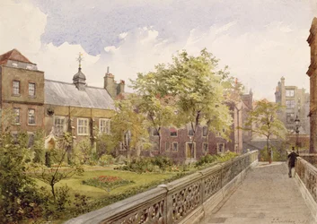 Staple Inn Hall do jardim, 1882
