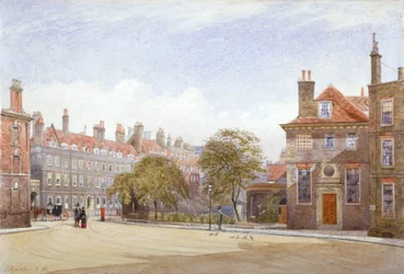 Vista do New Inn, Wych Street, Westminster, Londres, 1882.                