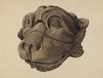 Gárgula de cabeça de gato