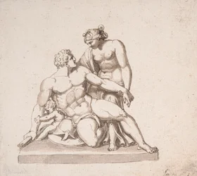 Estudo de um grupo escultórico: Marte, Vénus e Cupido