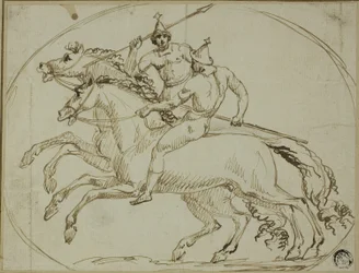 Dois guerreiros montados