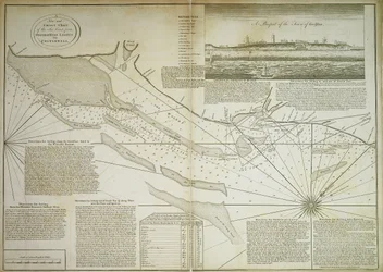 Uma carta nova e correta da costa marítima, de Orfordness Lights a Prittlewell