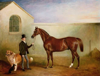 Sr. Meakin segurando Sir Robert Peel