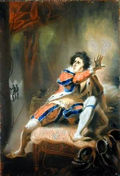 John Philip Kemble (1757-1823) - Richard III de Shakespeare (pastel em velino)
