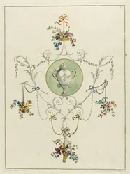 Estampa floral decorativa, de uma coleção de flores desenhadas segundo a natureza
