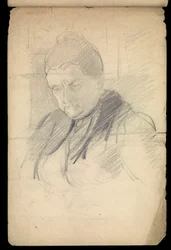 Retrato de uma mulher, caderno de esboços