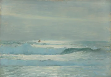 Paisagem marítima, finais do século XIX - meados do século XX (óleo sobre papel)