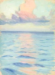 Paisagem marítima, finais do século XIX - meados do século XX (óleo sobre papel)