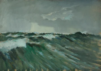 Paisagem marítima, finais do século XIX - meados do século XX (óleo sobre papel)