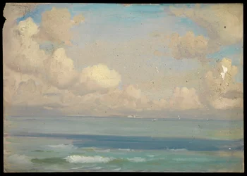 Paisagem marítima, finais do século XIX - meados do século XX (óleo sobre papel)