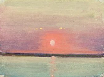 Paisagem marítima, início a meados do século XX (óleo sobre papel)