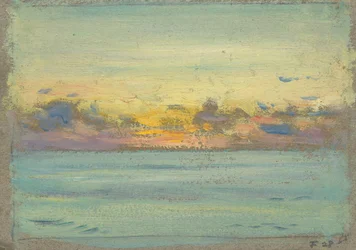 Paisagem marítima, finais do século XIX - meados do século XX (óleo sobre papel)