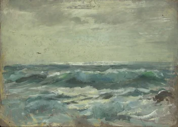 Paisagem marítima, finais do século XIX - meados do século XX (óleo sobre papel)