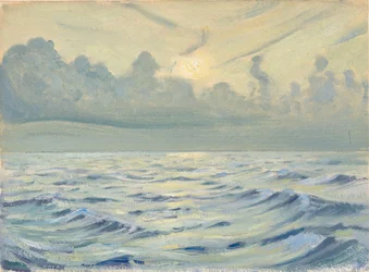 Paisagem marítima, finais do século XIX - meados do século XX (óleo sobre papel)