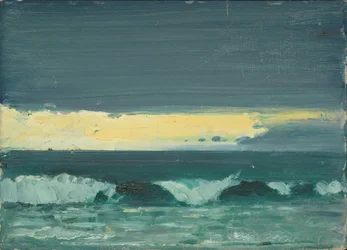 Paisagem marítima, finais do século XIX - meados do século XX (óleo sobre papel)