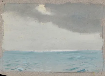 Paisagem marítima, finais do século XIX - meados do século XX (óleo sobre papel)